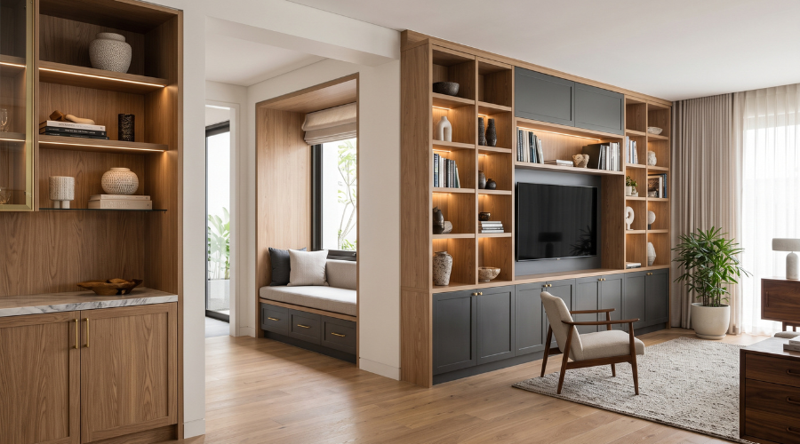 Built-in furniture wardrobe fitted floor to ceiling